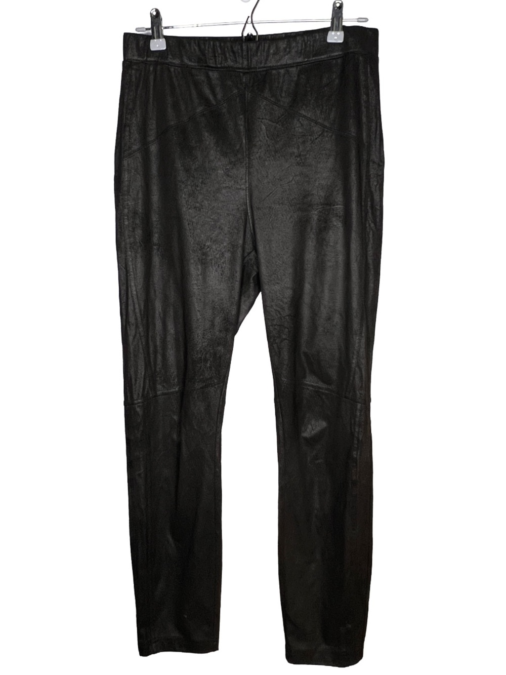 Free People Faux Suede Leather Leggings - Black Size Medium High Rise